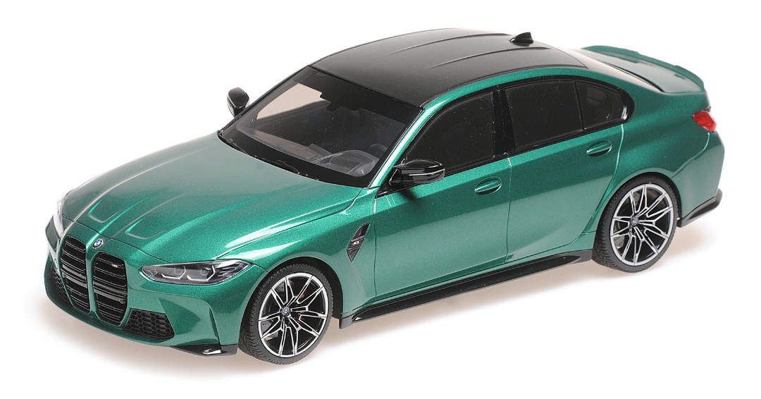 BMW M3 (G80) 2020 grün-metallic – Minichamps 1:18 Metall – Supercars  Modellauto